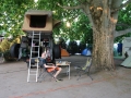 Op de camping in Budapest