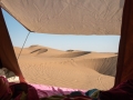Uitzicht vanuit ons tentje
