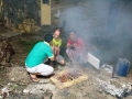 Barbecuen bij mensen thuis